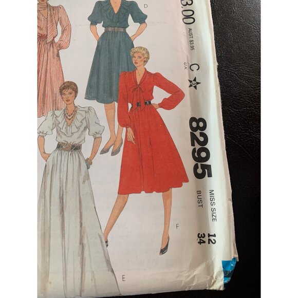 McCall's Misses Dress Sewing Pattern Sz 12 8295 - Uncut - Picture 2 of 10